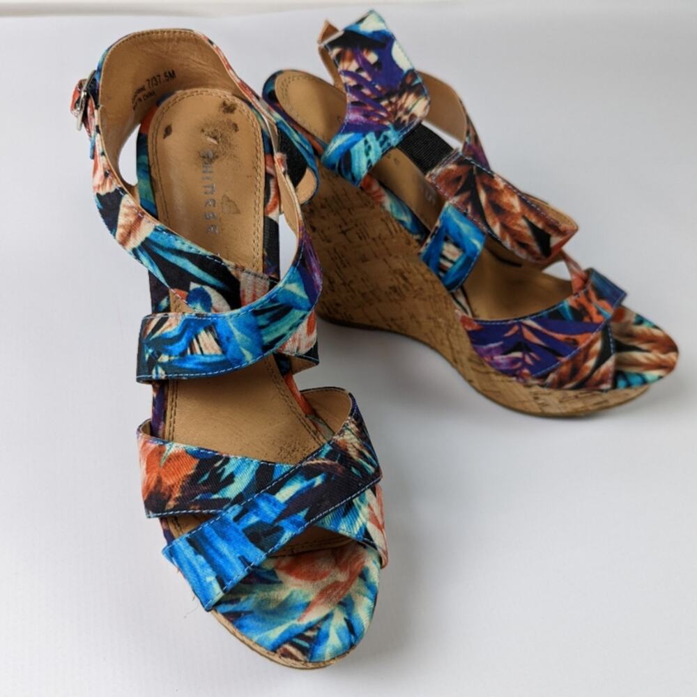 Chinese Landry Marianne Tropical Floral Espadrilles Sandals Sz 7